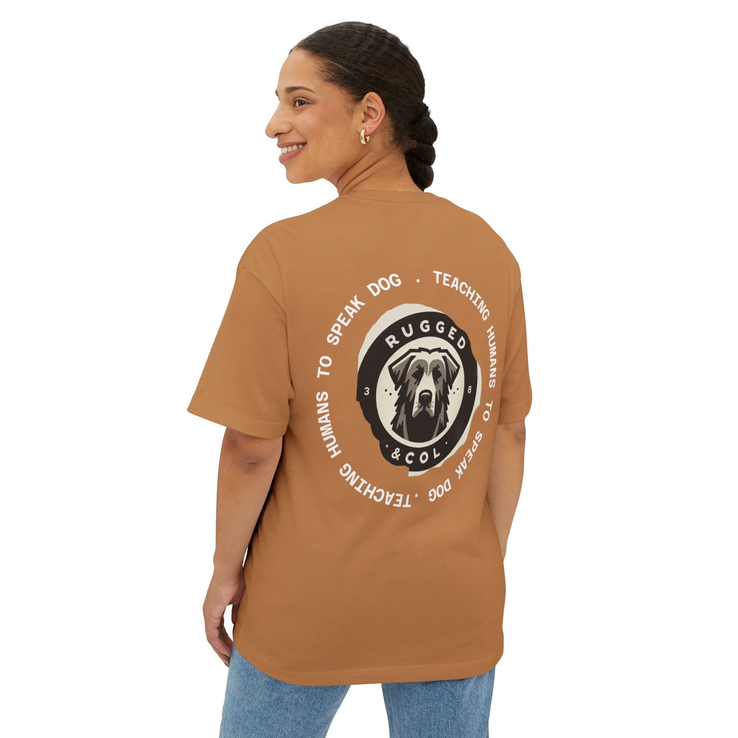Unisex Oversized Boxy Tee - "DOGS" Graphic Tee for Dog Lovers