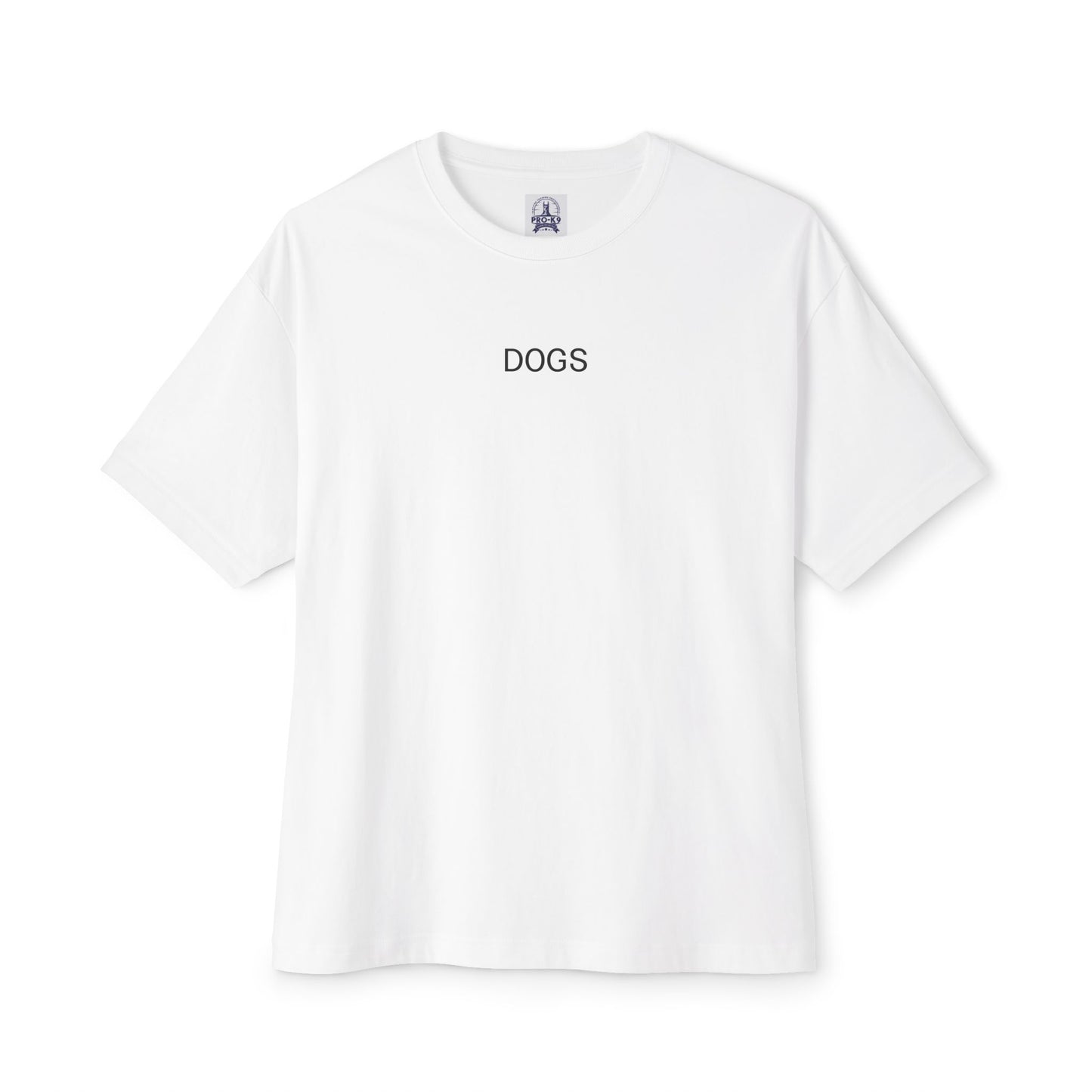 Unisex Oversized Boxy Tee - "DOGS" Graphic Tee for Dog Lovers