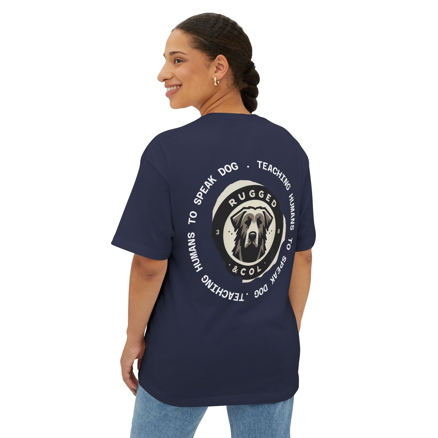Unisex Oversized Boxy Tee - "DOGS" Graphic Tee for Dog Lovers