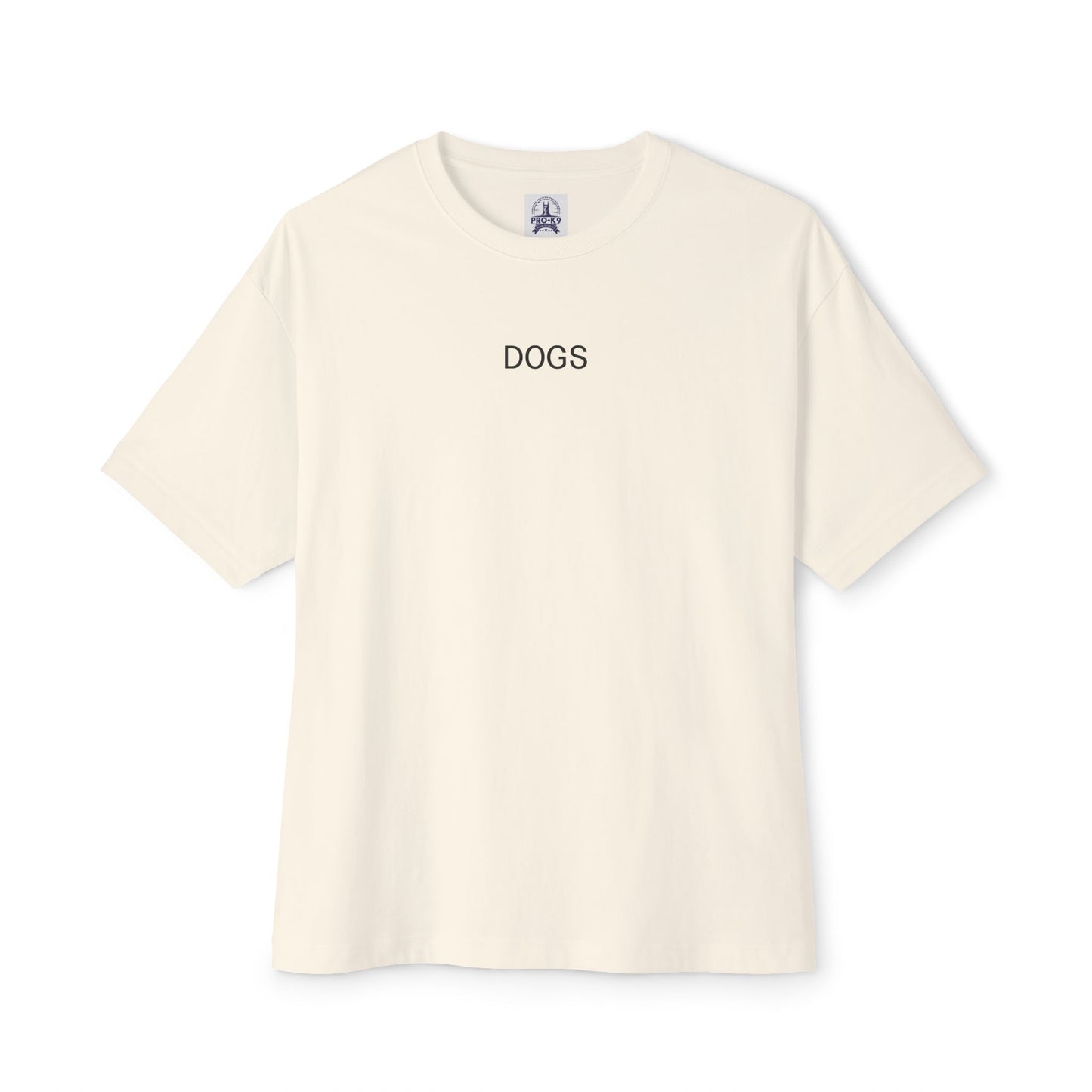 Unisex Oversized Boxy Tee - "DOGS" Graphic Tee for Dog Lovers