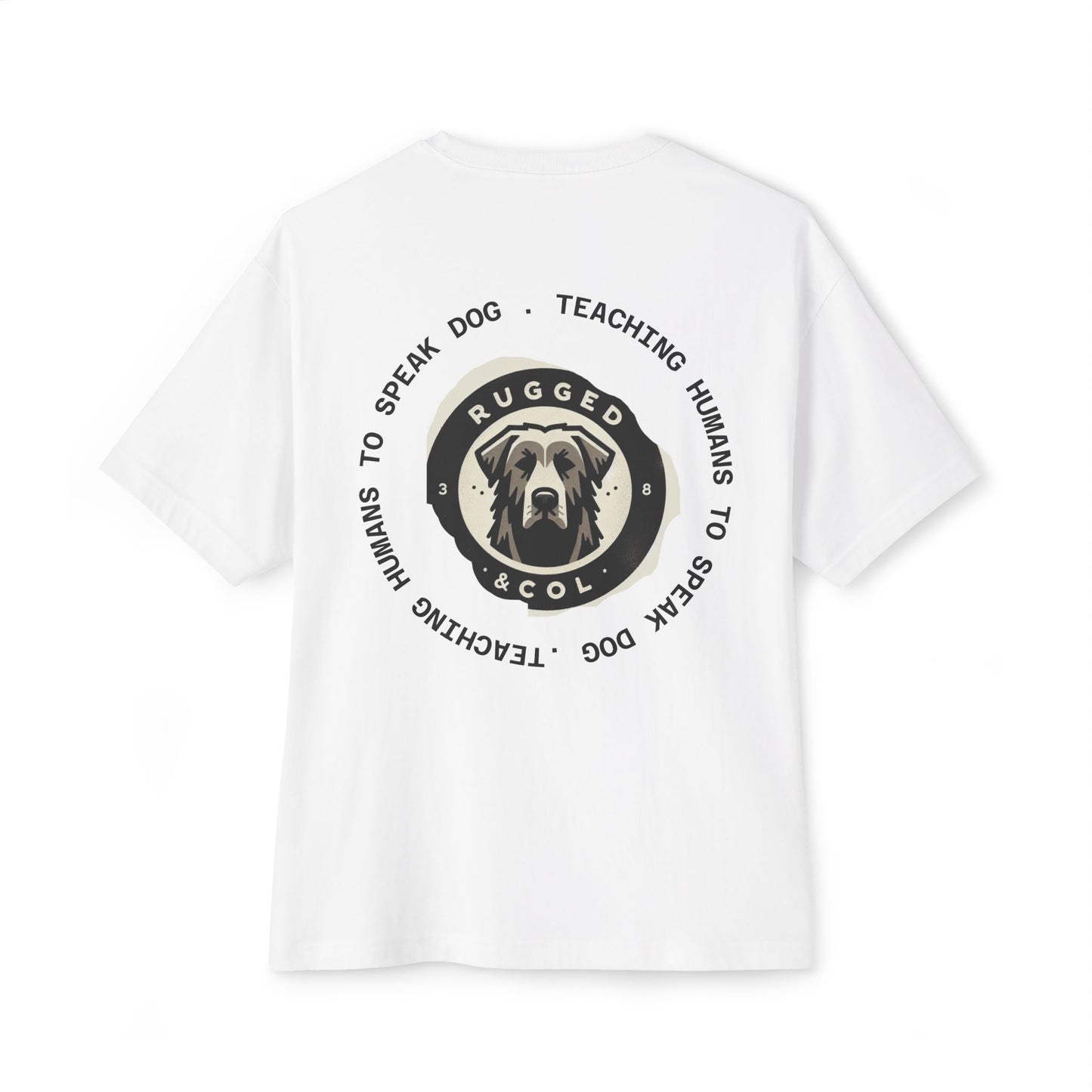 Unisex Oversized Boxy Tee - "DOGS" Graphic Tee for Dog Lovers